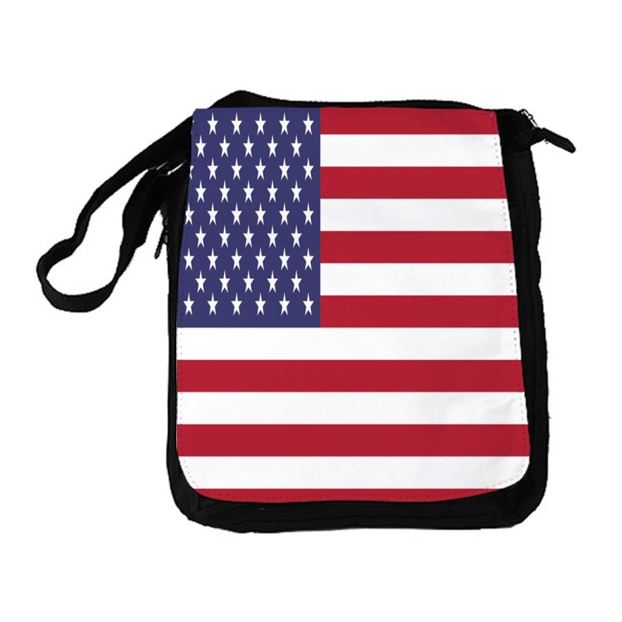 BANDOLERA REPORTERO MEDIANA BOLSO BANDERA DE LOS ESTADOS UNIDOS bolsa mochila hombro