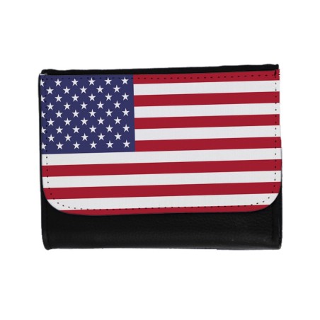 BILLETERA BILLETERO BANDERA DE LOS ESTADOS UNIDOS unisex negro monedero