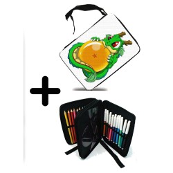 PACK MOCHILA Y ESTUCHE dragon ball z super shenron dragon bola material escolar