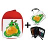 PACK MOCHILA ROJA Y ESTUCHE dragon ball z super shenron dragon bola material escolar