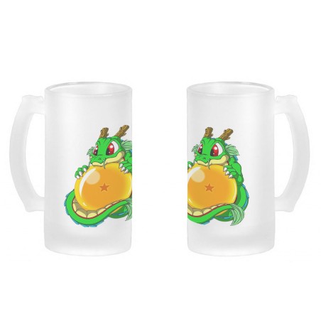 JARRA CERVEZA CRISTAL dragon ball z super shenron dragon bola esmerilada esmerilado 500ml
