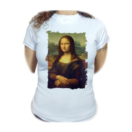 CAMISETA MUJER GIOCONDA MONALISA CUADRO ARTE moda personalizada