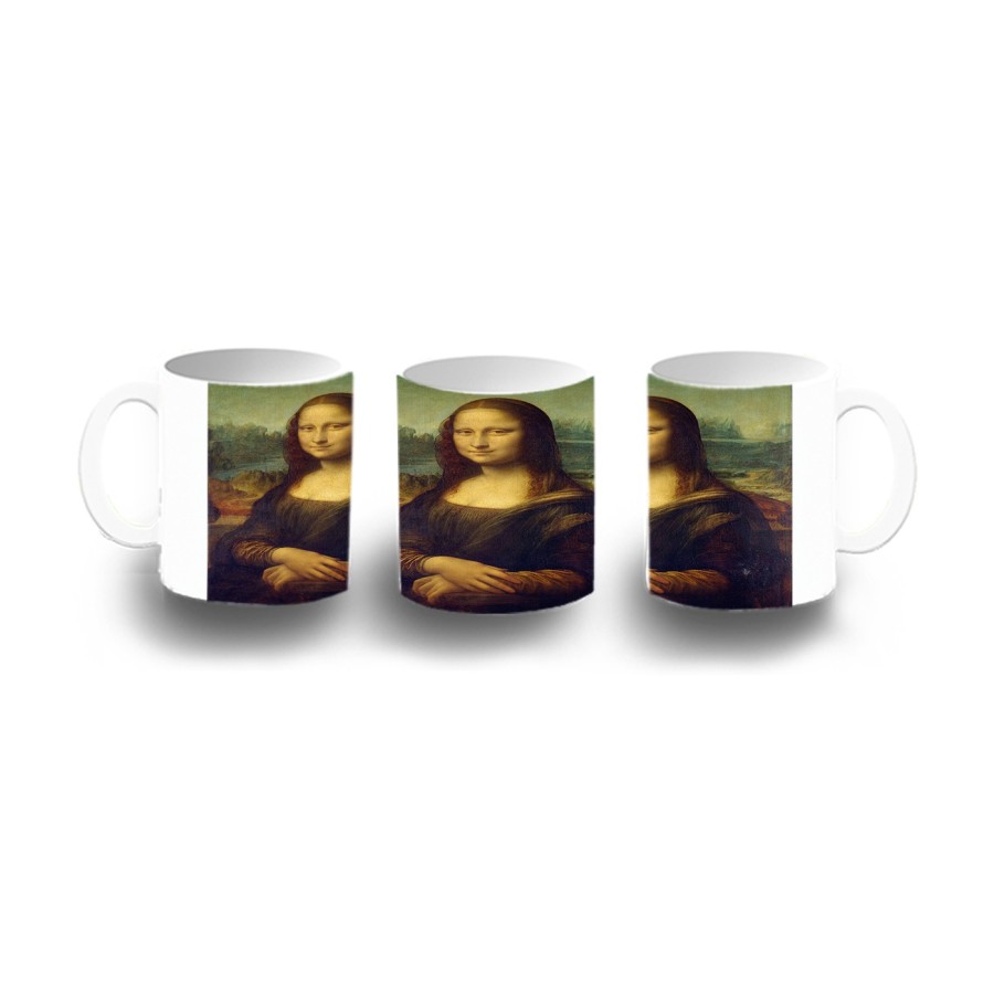 TAZA DE PLASTICO GIOCONDA MONALISA CUADRO ARTE niños personalizada