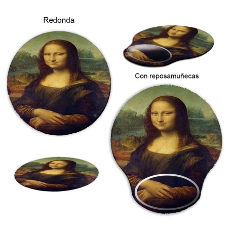 ALFOMBRILLA REDONDA GIOCONDA MONALISA CUADRO ARTE pc raton