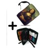 PACK MOCHILA Y ESTUCHE GIOCONDA MONALISA CUADRO ARTE material escolar