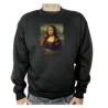 SUDADERA NEGRA GIOCONDA MONALISA CUADRO ARTE adulto poliester algodón personalizada