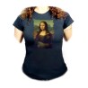 CAMISETA NEGRA MUJER GIOCONDA MONALISA CUADRO ARTE oferta personalizada