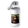 BIDON DE 420 ML CON FUNDA DE NEOPRENO GIOCONDA MONALISA CUADRO ARTE tapon seguridad