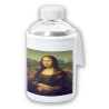 BIDON CRISTAL CON FUNDA SOFT SHELL GIOCONDA MONALISA CUADRO ARTE tapon seguridad botella