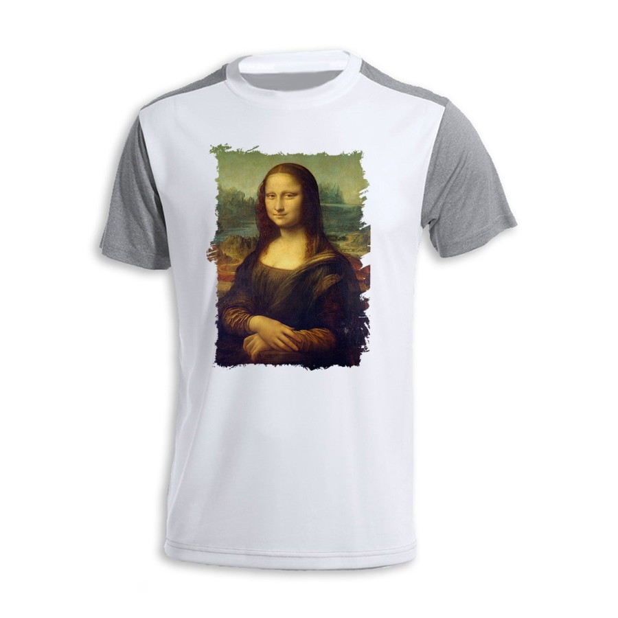 CAMISETA DISEÑO BICOLOR GIOCONDA MONALISA CUADRO ARTE personalizada