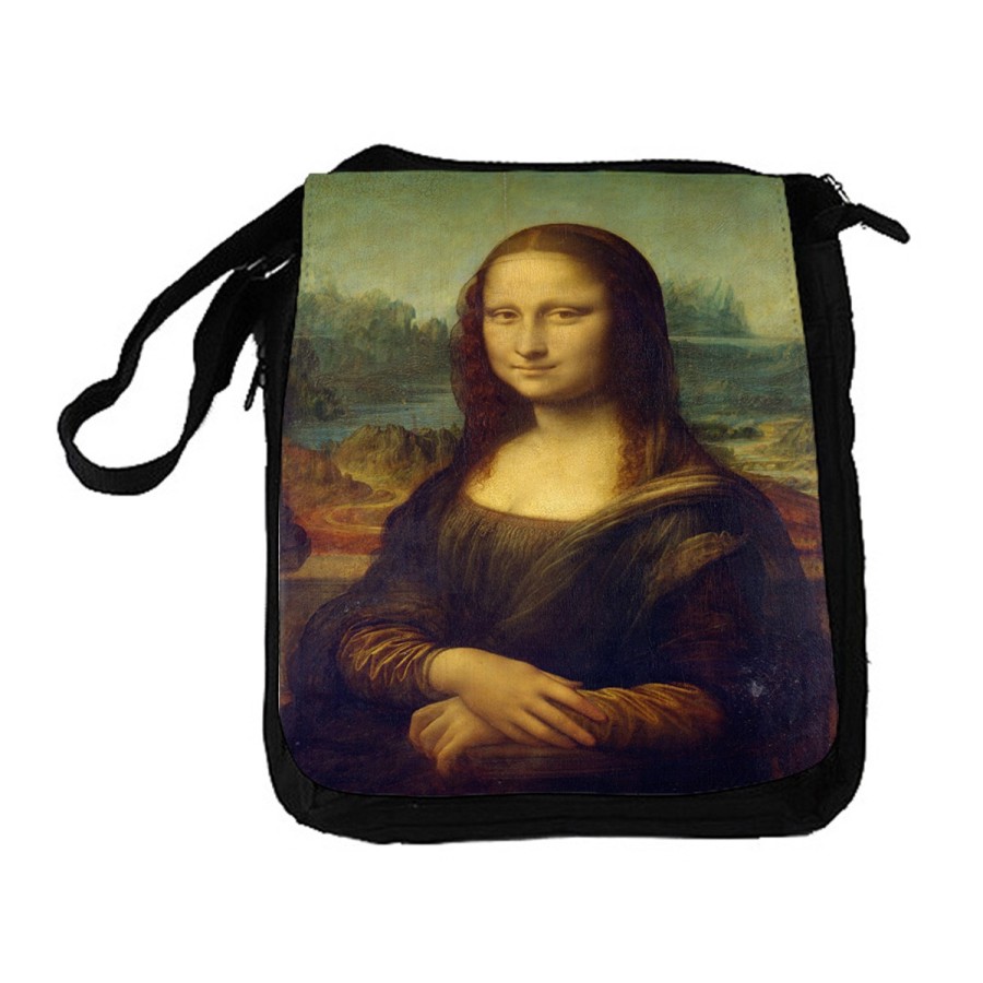 BANDOLERA REPORTERO MEDIANA BOLSO GIOCONDA MONALISA CUADRO ARTE bolsa mochila hombro