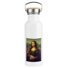 BIDON 750 ML ACERO INOXIDABLE ESTILO RETRO GIOCONDA MONALISA CUADRO ARTE deporte deportivo botella