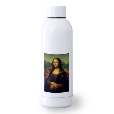 BIDON 500 ML ACERO INOXIDABLE GIOCONDA MONALISA CUADRO ARTE deporte deportivo botella senderismo