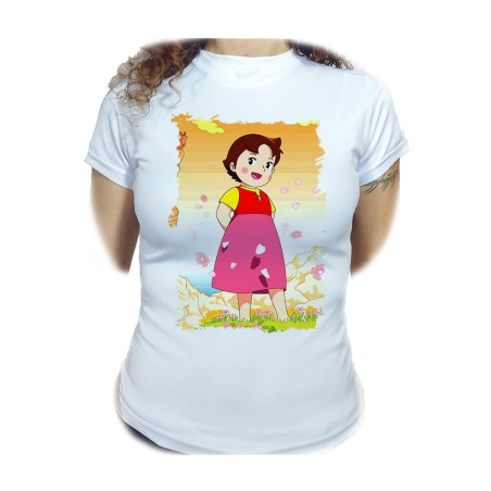 CAMISETA MUJER HEIDI ABUELO SERIE ANTIGUA ANIME moda personalizada