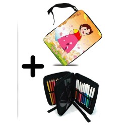 PACK MOCHILA Y ESTUCHE HEIDI ABUELO SERIE ANTIGUA ANIME material escolar