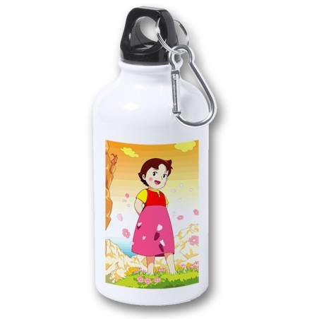 BIDON 400ML METALICO HEIDI ABUELO SERIE ANTIGUA ANIME para viaje y deporte