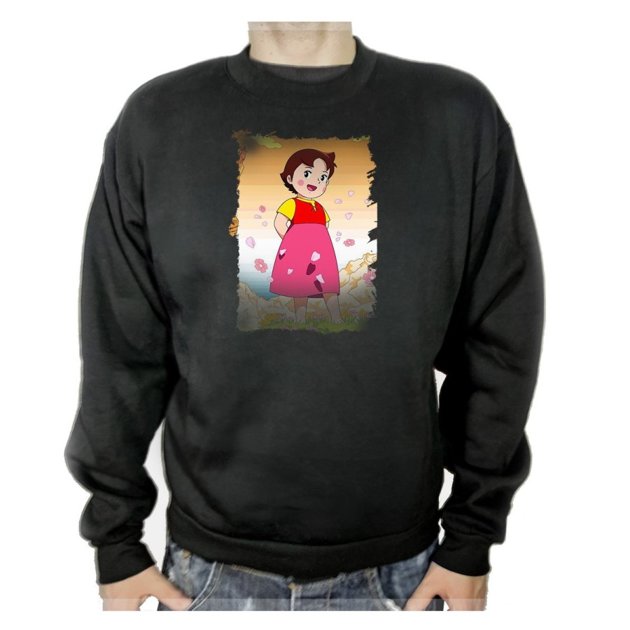 SUDADERA NEGRA HEIDI ABUELO SERIE ANTIGUA ANIME adulto poliester algodón personalizada