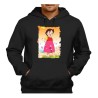 SUDADERA NEGRA CON CAPUCHA HEIDI ABUELO SERIE ANTIGUA ANIME adulto poliester algodón personalizada