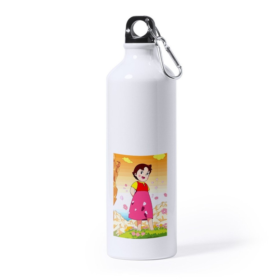 BIDON GRANDE 800 ML ACERO INOXIDABLE HEIDI ABUELO SERIE ANTIGUA ANIME deporte deportivo mosqueton botella