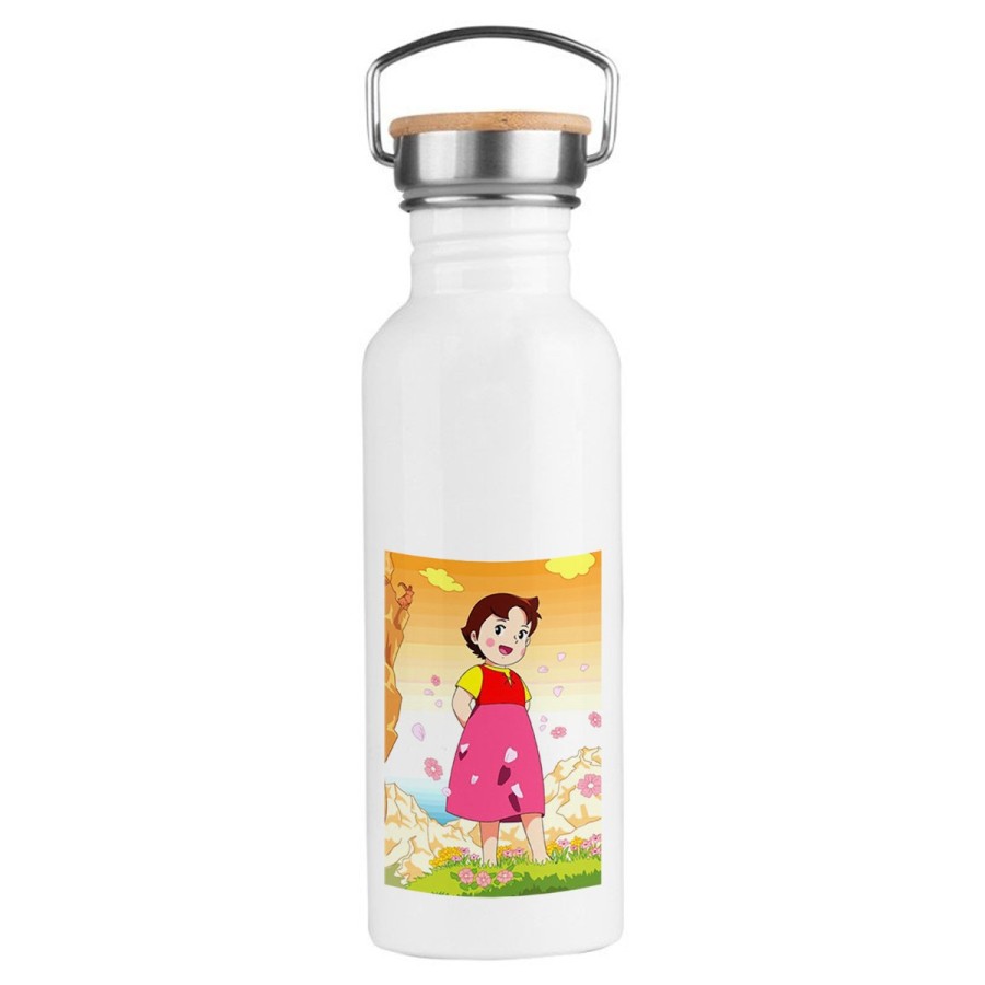 BIDON 750 ML ACERO INOXIDABLE ESTILO RETRO HEIDI ABUELO SERIE ANTIGUA ANIME deporte deportivo botella