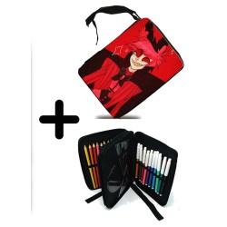 PACK MOCHILA Y ESTUCHE HAZBIN HOTEL ALASTOR material escolar