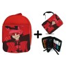 PACK MOCHILA ROJA Y ESTUCHE HAZBIN HOTEL ALASTOR material escolar