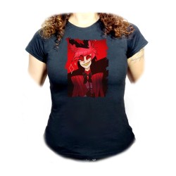 CAMISETA NEGRA MUJER HAZBIN...