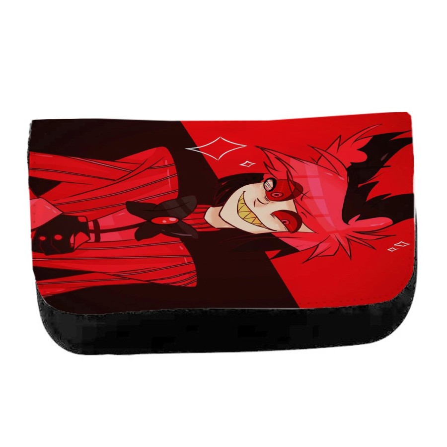 ESTUCHE NECESER DE LONA HAZBIN HOTEL ALASTOR unisex negro monedero billetera