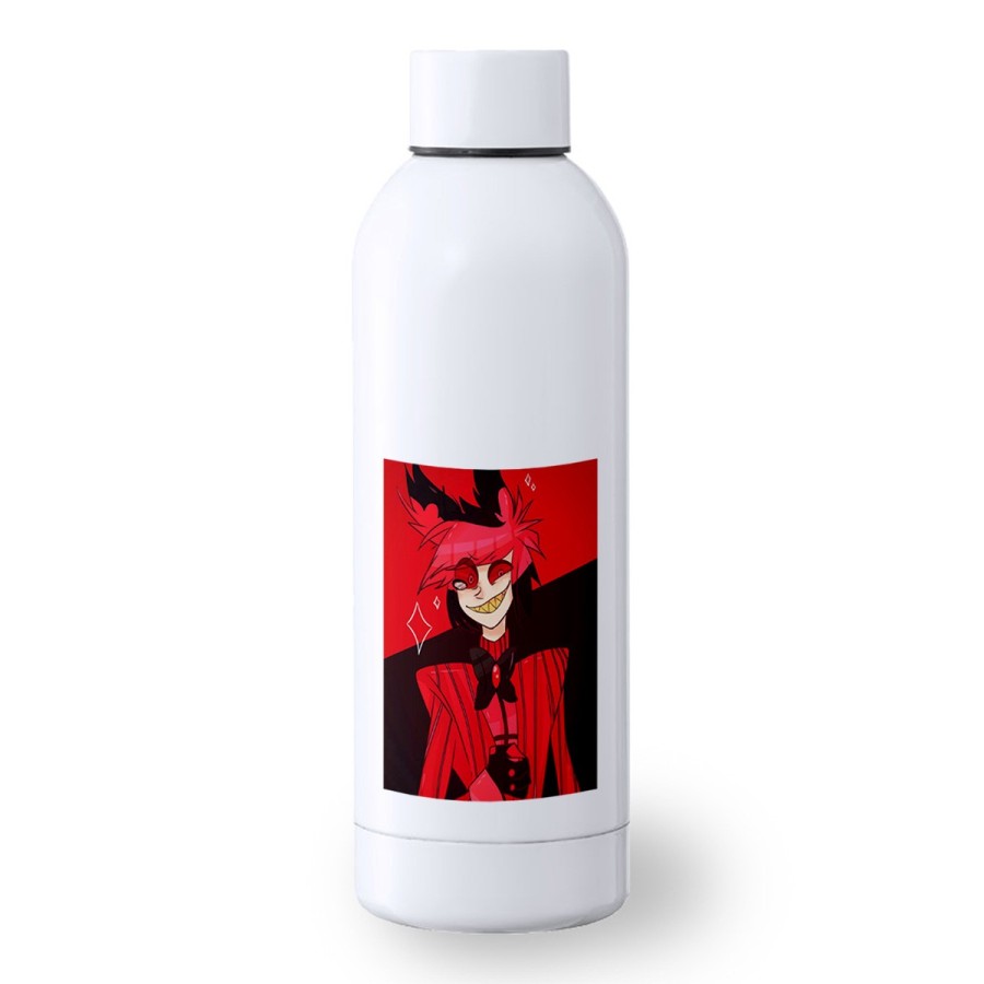 BIDON 500 ML ACERO INOXIDABLE HAZBIN HOTEL ALASTOR deporte deportivo botella senderismo