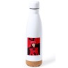 BIDON 750 ML ACERO INOXIDABLE ADORNO DE CORCHO HAZBIN HOTEL ALASTOR tapon botella