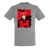 CAMISETA GRIS MEZCLA HAZBIN HOTEL ALASTOR moda verano personalizada