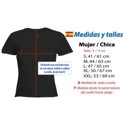 CAMISETA NEGRA MUJER DON QUIJOTE DE LA MANCHA oferta personalizada