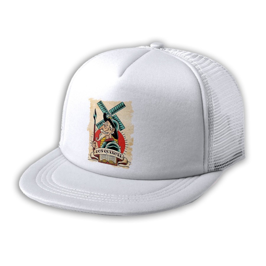 GORRA 5 PANELES REDECILLA TRASERA DON QUIJOTE DE LA MANCHA estilo rapero