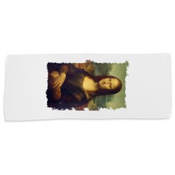 TOALLA GIMNASIO GYM ABSORBENTE GIOCONDA MONALISA CUADRO ARTE suave con bolsita