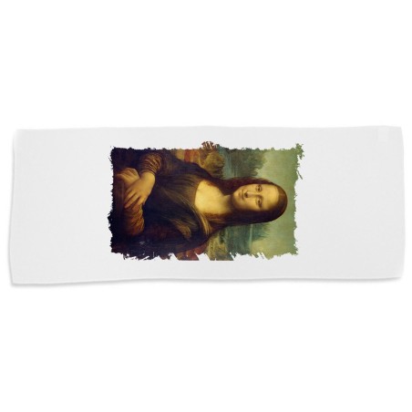 TOALLA GIMNASIO GYM ABSORBENTE GIOCONDA MONALISA CUADRO ARTE suave con bolsita
