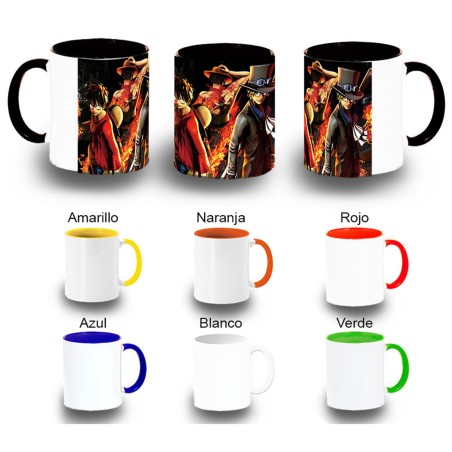 TAZA COLORES ONEPIECE LUFFY PELIGRO color personalizada