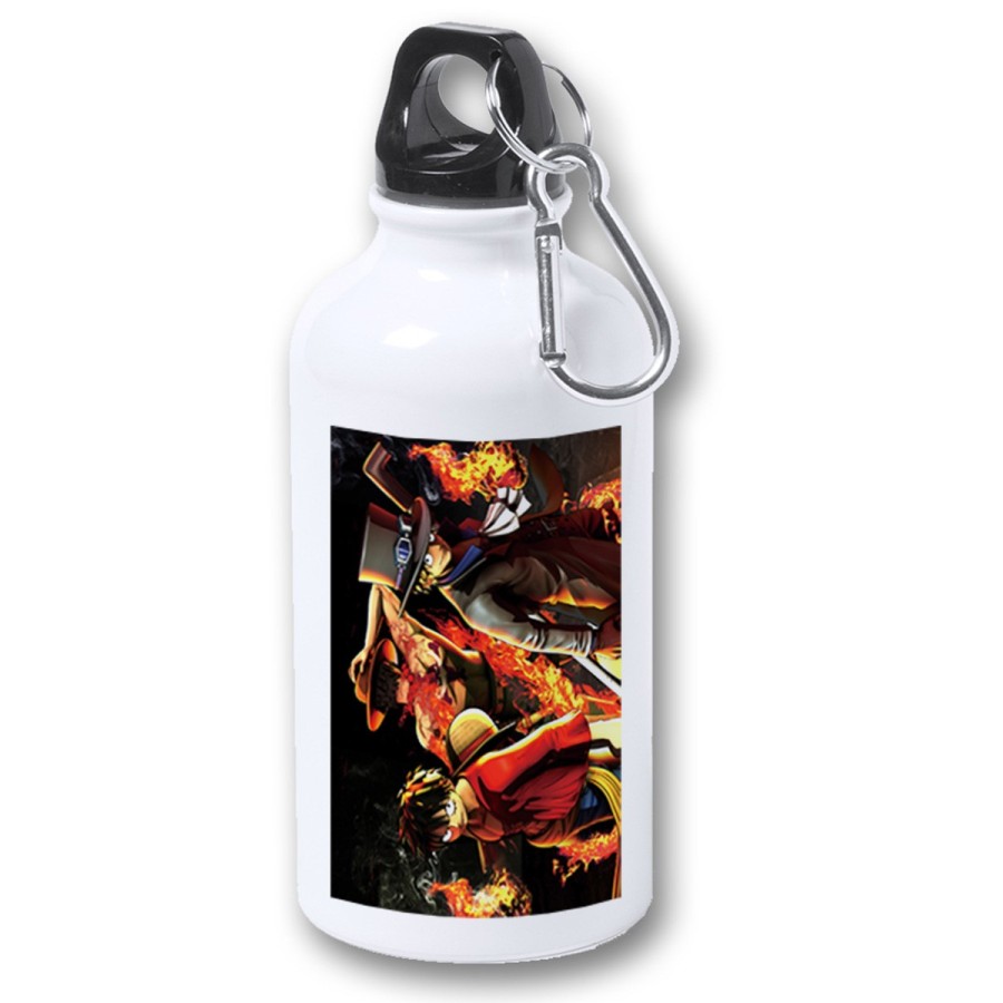 BIDON 400ML METALICO ONEPIECE LUFFY PELIGRO para viaje y deporte