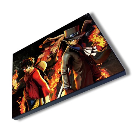 PANEL FOTOGRÁFICO DECORATIVO ONEPIECE LUFFY PELIGRO cuadro acabado brillante elegante pared