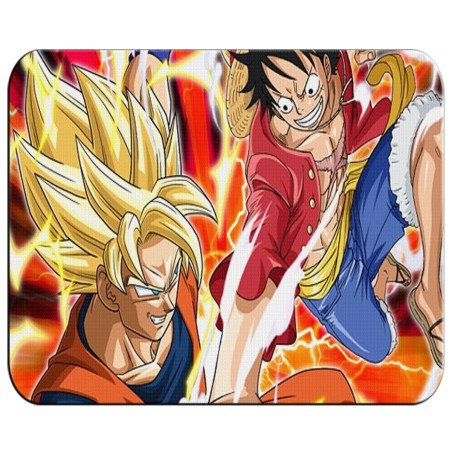 ALFOMBRILLA LUFFY VS GOKU ANIME SHONEN pc raton personalizada