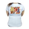 CAMISETA MUJER LUFFY VS GOKU ANIME SHONEN moda personalizada