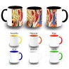 TAZA COLORES LUFFY VS GOKU ANIME SHONEN color personalizada