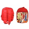 MOCHILA ROJA LUFFY VS GOKU ANIME SHONEN escolar personalizado