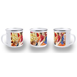 TAZA METALICA LUFFY VS GOKU...