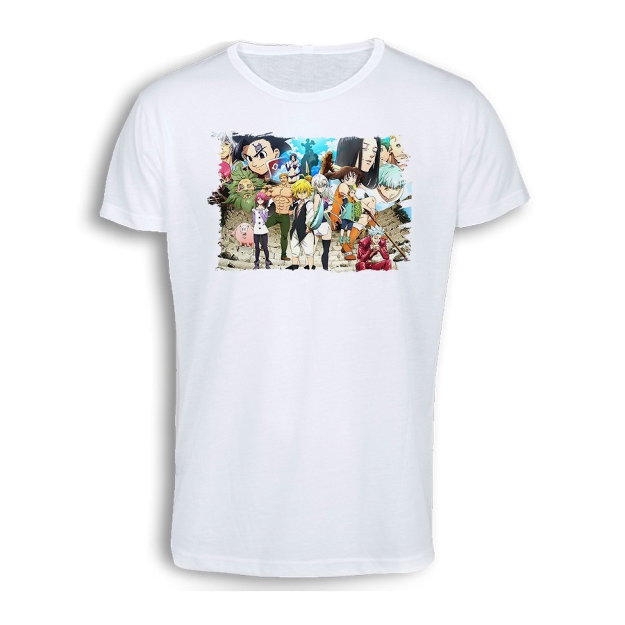 CAMISETA TACTO ALGODÓN ANIME LOS 7 PECADOS CAPITALES MANGA SERIE cómoda personalizada