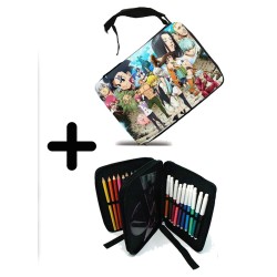 PACK MOCHILA Y ESTUCHE ANIME LOS 7 PECADOS CAPITALES MANGA SERIE material escolar