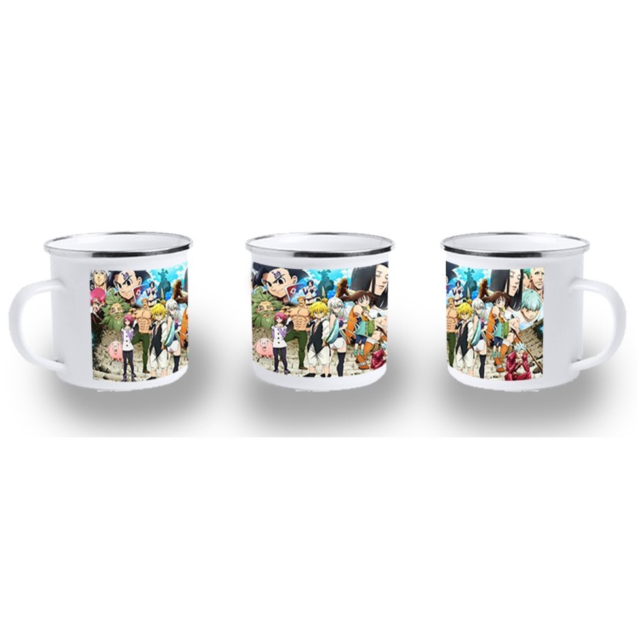 TAZA METALICA ANIME LOS 7 PECADOS CAPITALES MANGA SERIE metal personalizada