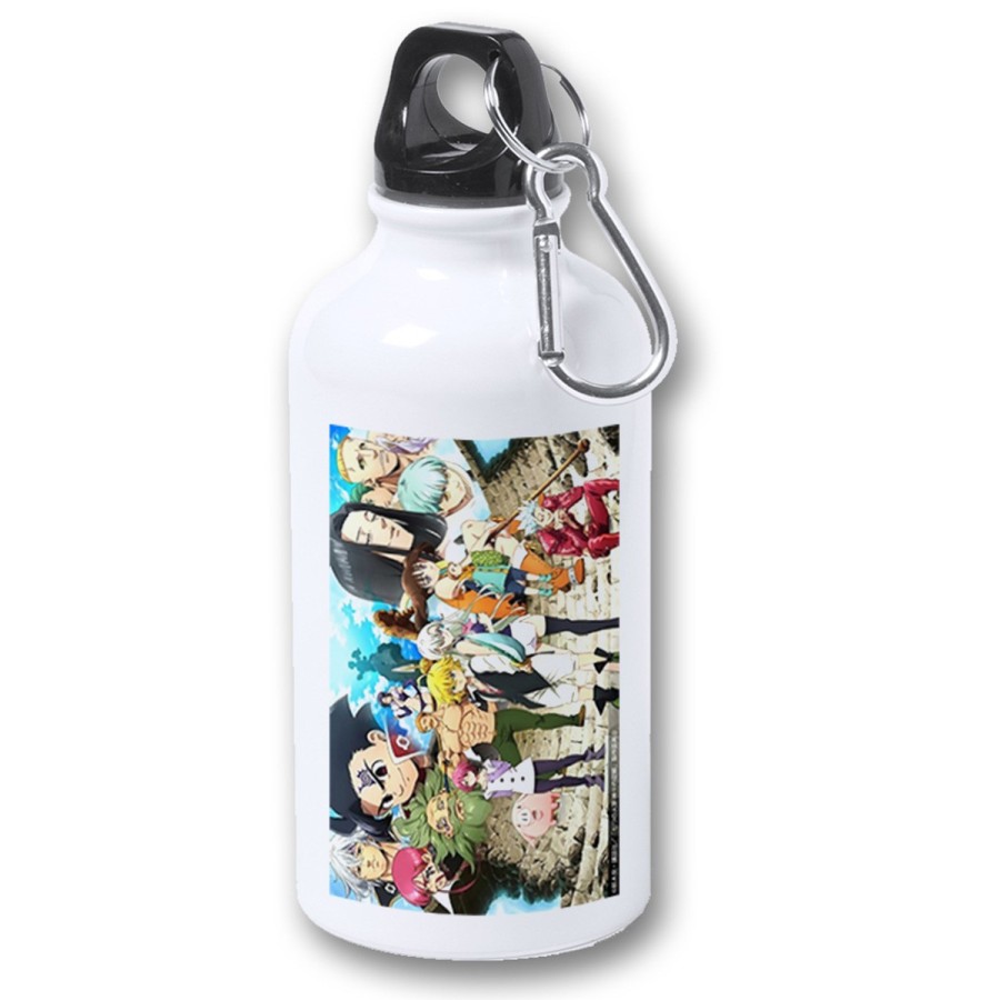 BIDON 400ML METALICO ANIME LOS 7 PECADOS CAPITALES MANGA SERIE para viaje y deporte