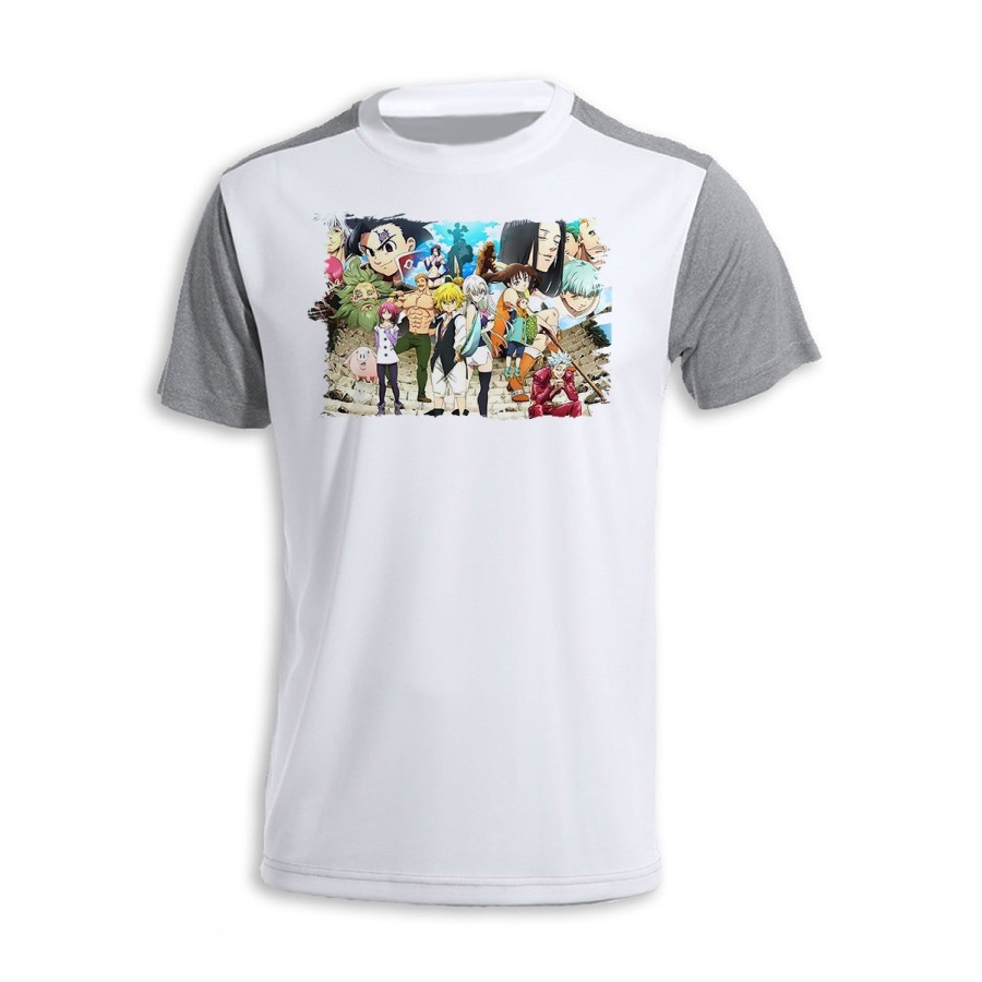 CAMISETA DISEÑO BICOLOR ANIME LOS 7 PECADOS CAPITALES MANGA SERIE personalizada