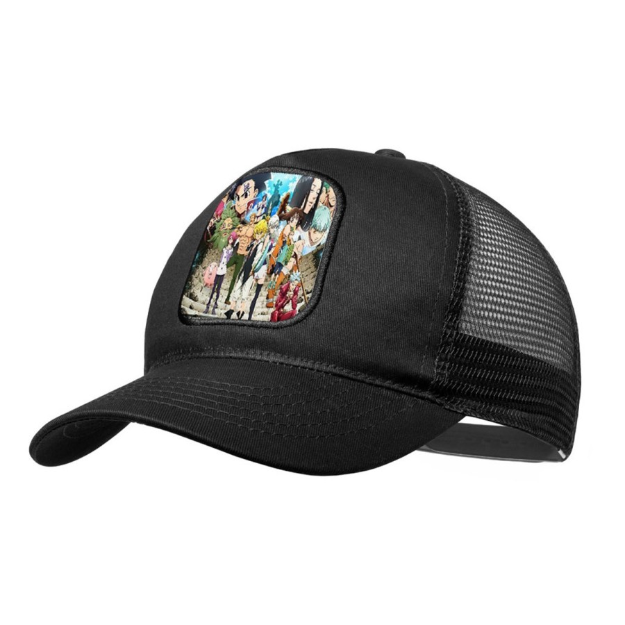 GORRA NEGRA CON REJILLA ANIME LOS 7 PECADOS CAPITALES MANGA SERIE moda deporte