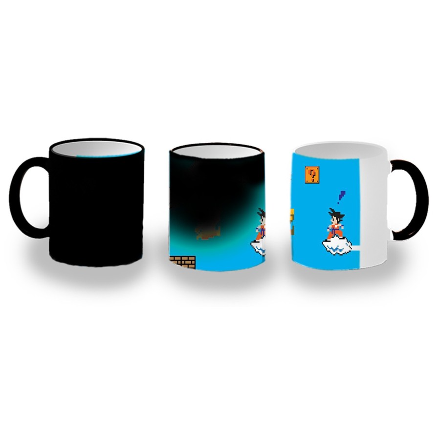 TAZA MÁGICA GOKU RETRO 8 BITS DRAGON BALL personalizada